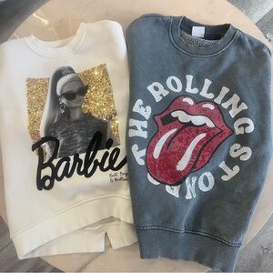 Zara Kids Lot Of 2 Graphic Sweatshirts.